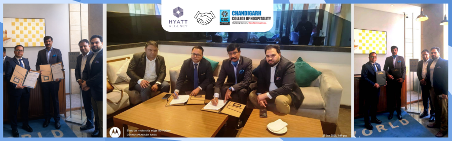CHANDIGARH COLLEGE OF HOSPITALITY (CCH) SIGNS LANDMARK MOU WITH HYATT REGENCY HOTEL & SPA, AMRITSAR