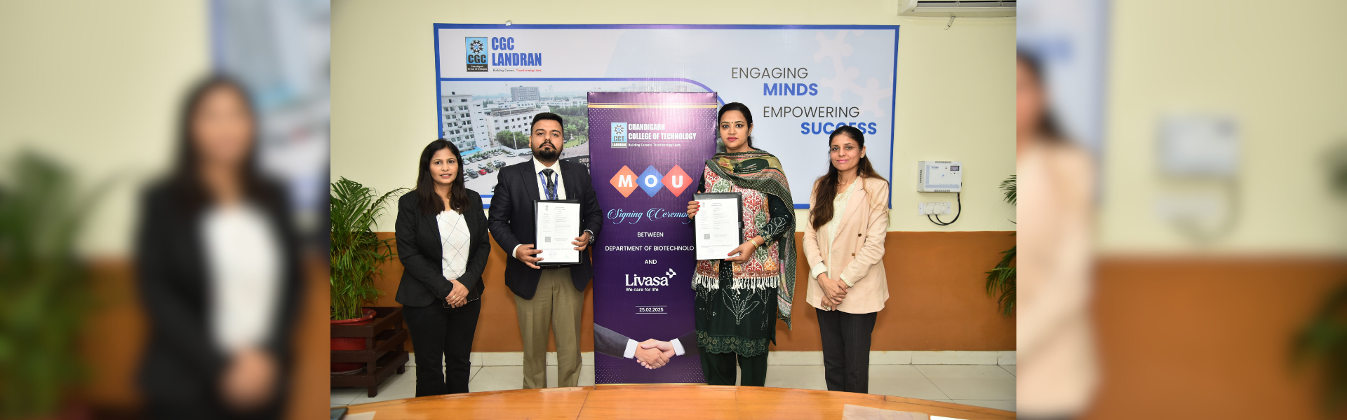 MoU Signing Ceremony Department of Biotechnology, CCT Landran with  Livasa hospital