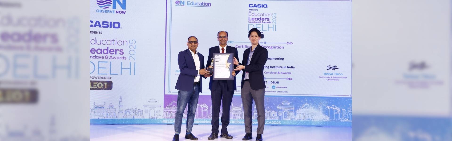 CGC COE Winning the Most Promising Engineering Institute in India