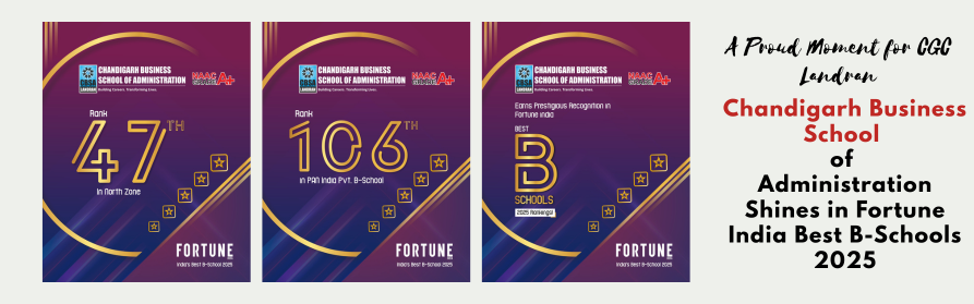 Chandigarh Business School of Administration, CGC Landran does it yet again!