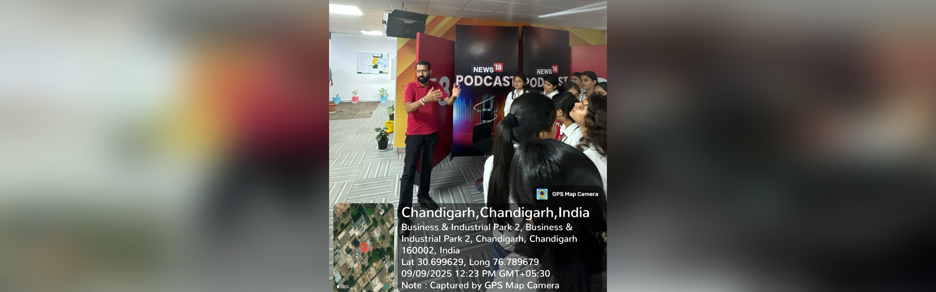 Industrial visit to News 18 channel, Industrial Area, Phase 2,Chandigarh