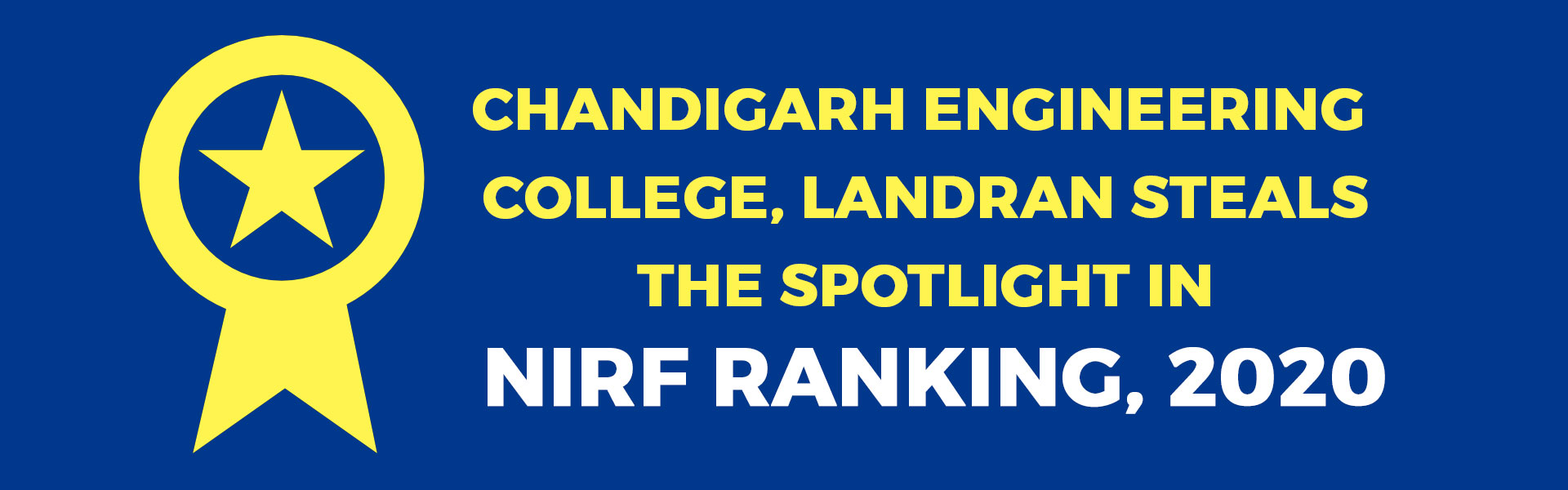 Chandigarh Engineering College, Landran steals the spotlight in NIRF Ranking, 2020 