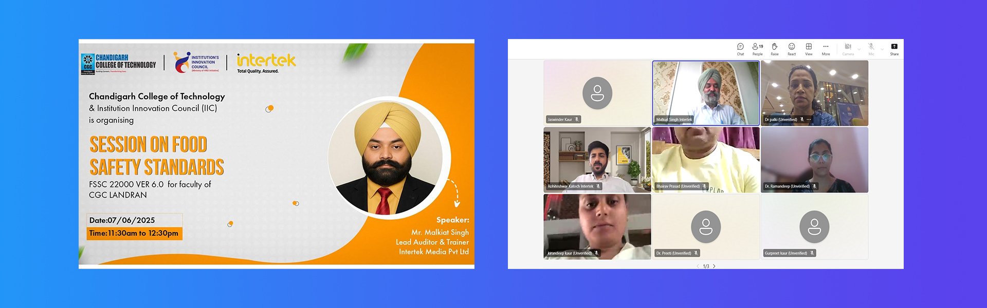 Webinar on Food Safety Standards