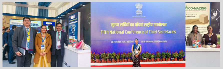 Mycelium-Based Biotech Innovation from Department of Biotechnology, CCT, CGC Landran, Mohali Student Showcased at National Platform